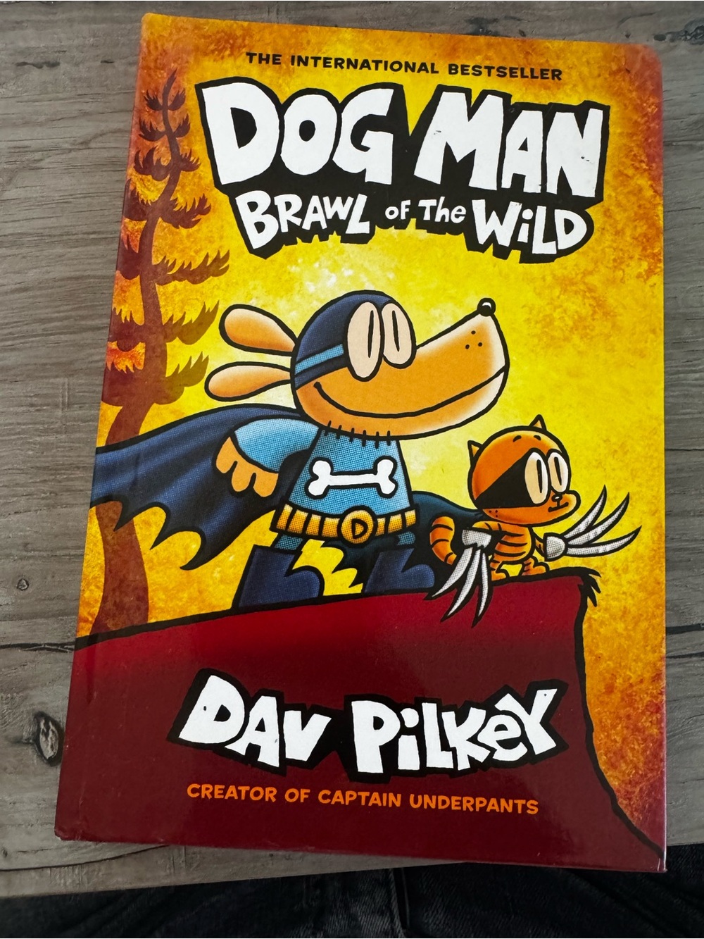 Dog Man: Brawl of the Wild by Dav Pilkey - Bright Yellow & Red Cover